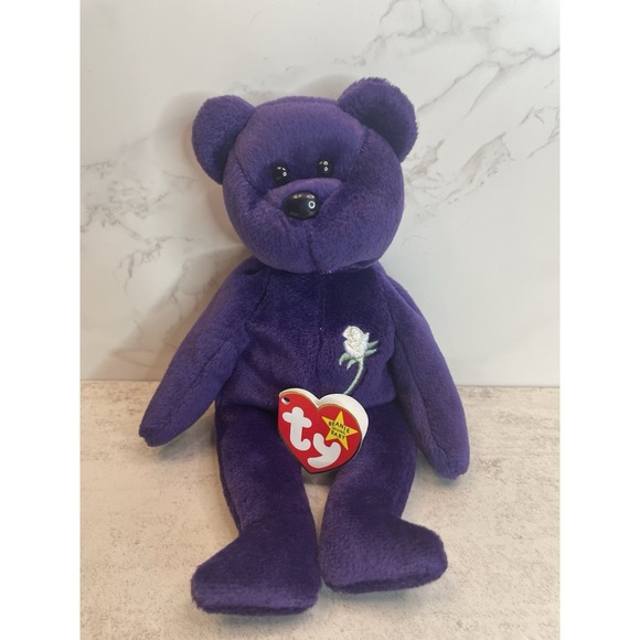 Ty Other - Vtg  PRINCESS DIANA 1997  TY Purple Beanie Baby Plush Toy Collectible
